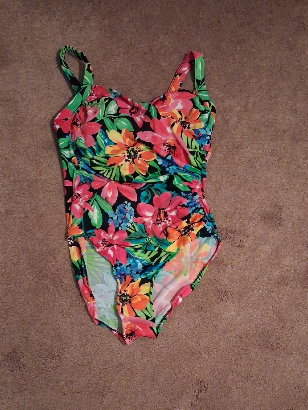 Tropical Floral One-Piece Swimsuit - Multicolor